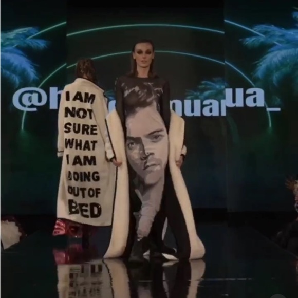 House of Muamua Harry Styles Allover Sublimation Printed Mesh Maxi Dress RARE - Picture 9 of 9